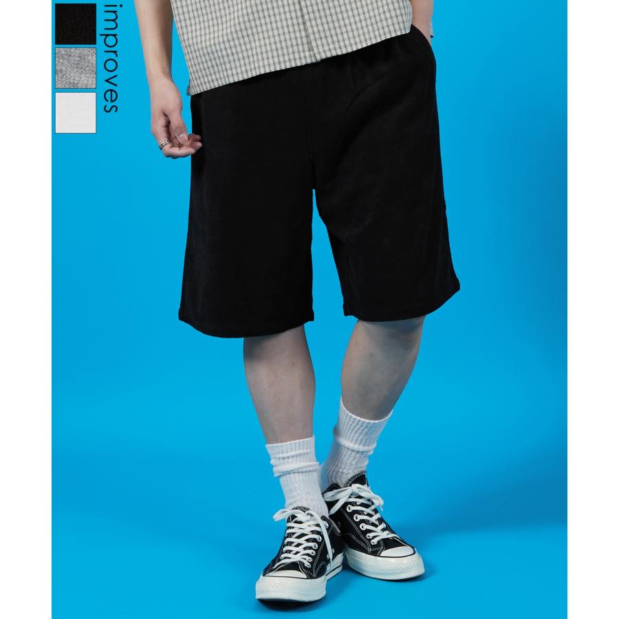 ショートパンツ メンズ SIDEWAY STANCE サイドウェイスタンス パイル地 ハーフパンツ ショーツ アメカジ カジュアル スケーター ストリート 古着MIX 韓国 | improves