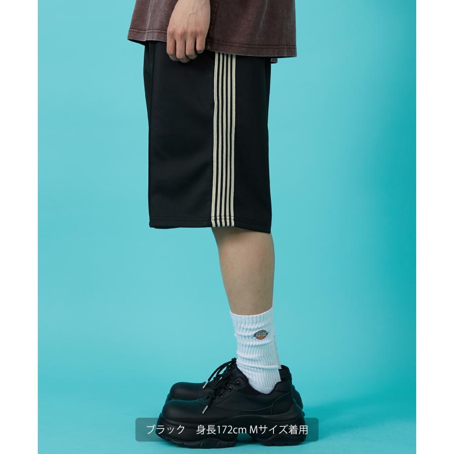 トラックパンツ メンズ SIDEWAY STANCE サイドウェイスタンス ハーフ パンツ 短パン ラインパンツ セットアップ 大きめ アメカジ カジュアル ストリート | improves | 05