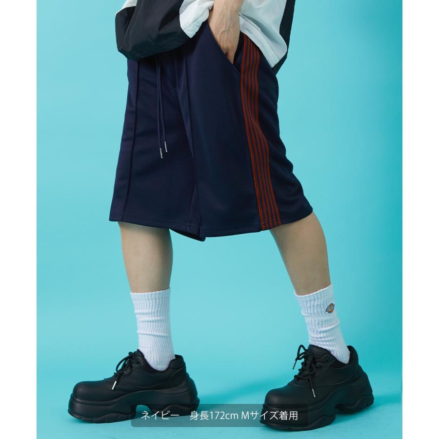 トラックパンツ メンズ SIDEWAY STANCE サイドウェイスタンス ハーフ パンツ 短パン ラインパンツ セットアップ 大きめ アメカジ カジュアル ストリート | improves | 08