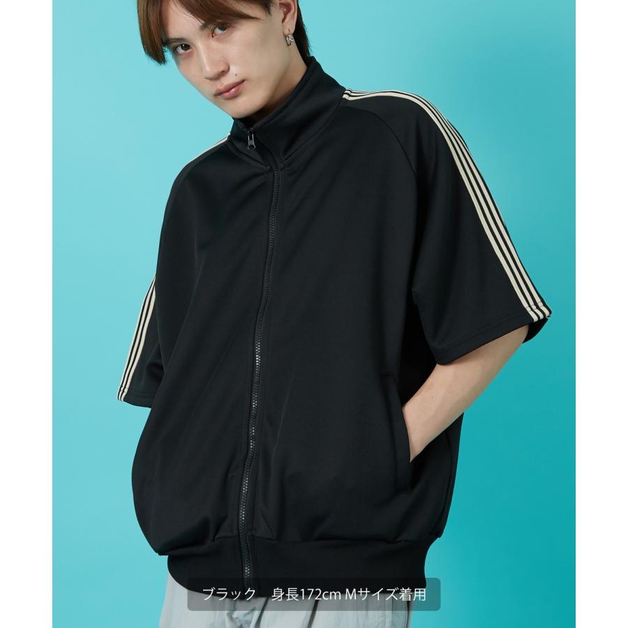 トラックジャケット メンズ SIDEWAY STANCE サイドウェイスタンス ライン ジャージ 半袖 Tシャツ ブルゾン セットアップ 大きめ アメカジ カジュアル | improves | 04
