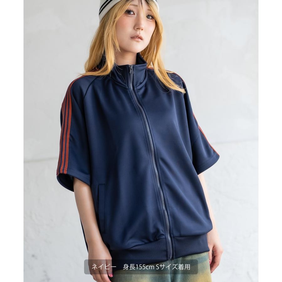 トラックジャケット メンズ SIDEWAY STANCE サイドウェイスタンス ライン ジャージ 半袖 Tシャツ ブルゾン セットアップ 大きめ アメカジ カジュアル | improves | 08