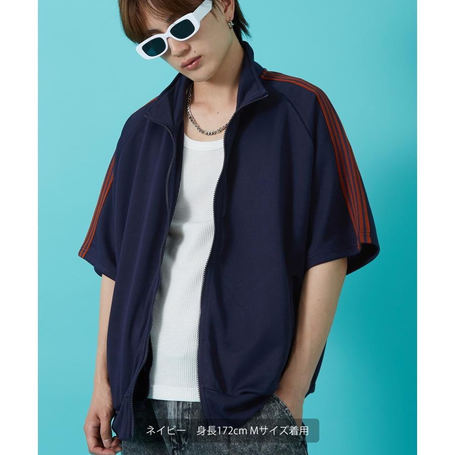 トラックジャケット メンズ SIDEWAY STANCE サイドウェイスタンス ライン ジャージ 半袖 Tシャツ ブルゾン セットアップ 大きめ アメカジ カジュアル | improves | 12