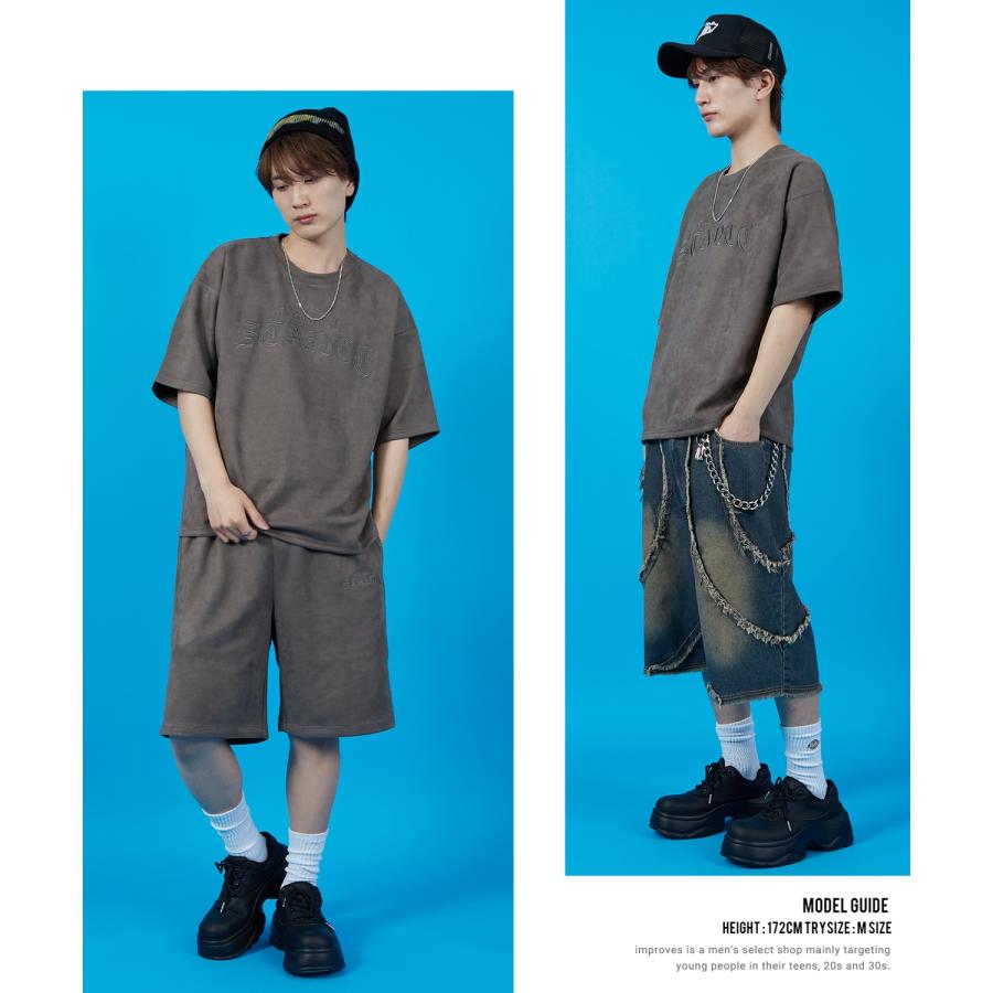 Tシャツ メンズ SIDEWAY STANCE サイドウェイスタンス スエードポンチ ロゴ刺しゅう カットソー アメカジ カジュアル スケーター ストリート 古着MIX 韓国 | improves | 06