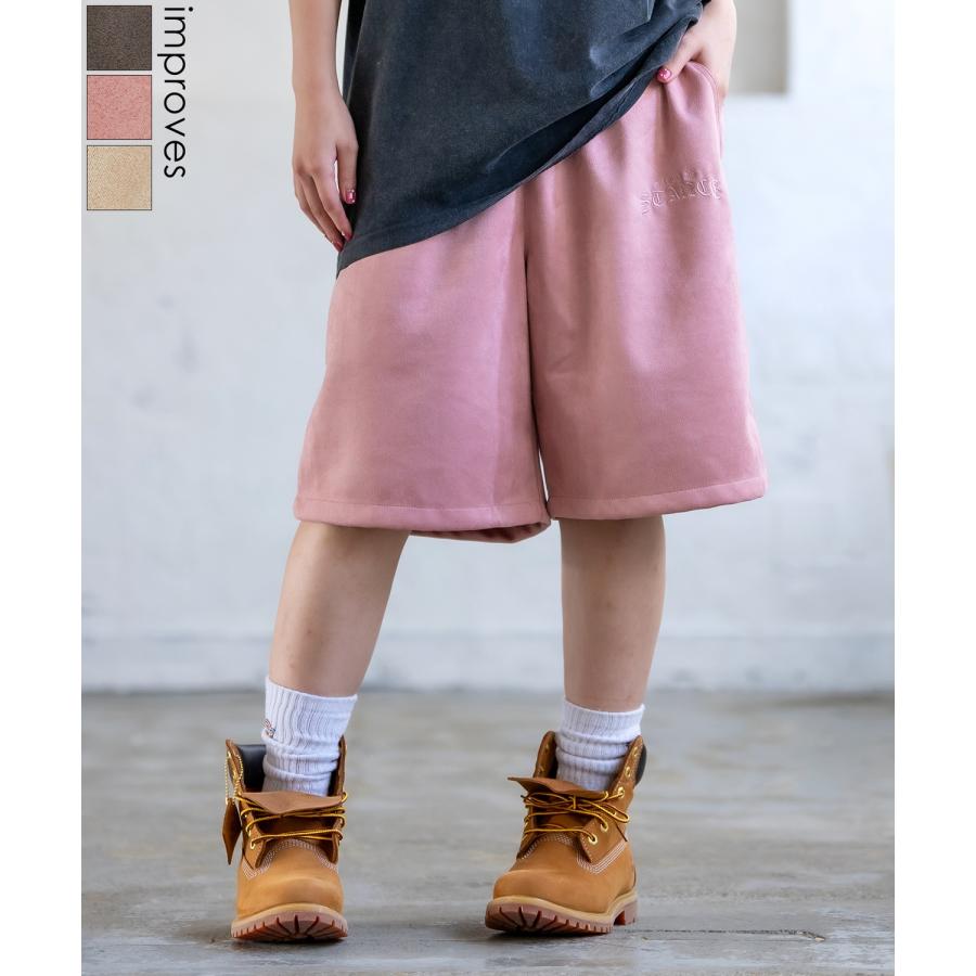 ショートパンツ メンズ SIDEWAY STANCE サイドウェイスタンス スエードポンチ ハーフパンツ ショーツ アメカジ カジュアル スケーター ストリート 古着MIX 韓国 | improves