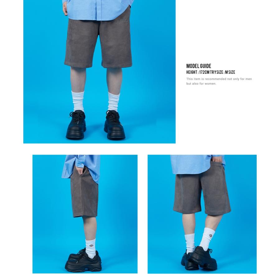 ショートパンツ メンズ SIDEWAY STANCE サイドウェイスタンス スエードポンチ ハーフパンツ ショーツ アメカジ カジュアル スケーター ストリート 古着MIX 韓国 | improves | 05