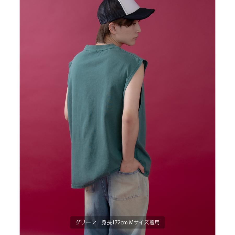 Tシャツ メンズ SIDEWAY STANCE サイドウェイスタンス ピグメント加工 ヴィンテージ加工 メタルバンド ノースリーブ カットソー スケーター ストリート 韓国 | improves | 16