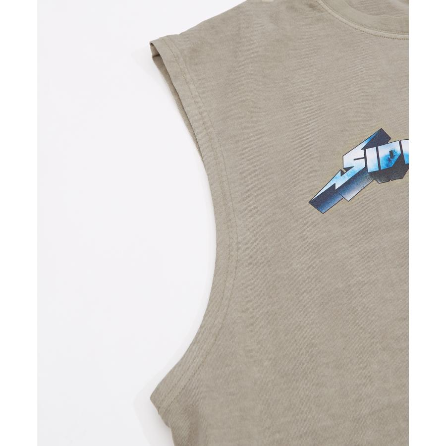 Tシャツ メンズ SIDEWAY STANCE サイドウェイスタンス ピグメント加工 ヴィンテージ加工 メタルバンド ノースリーブ カットソー スケーター ストリート 韓国 | improves | 21