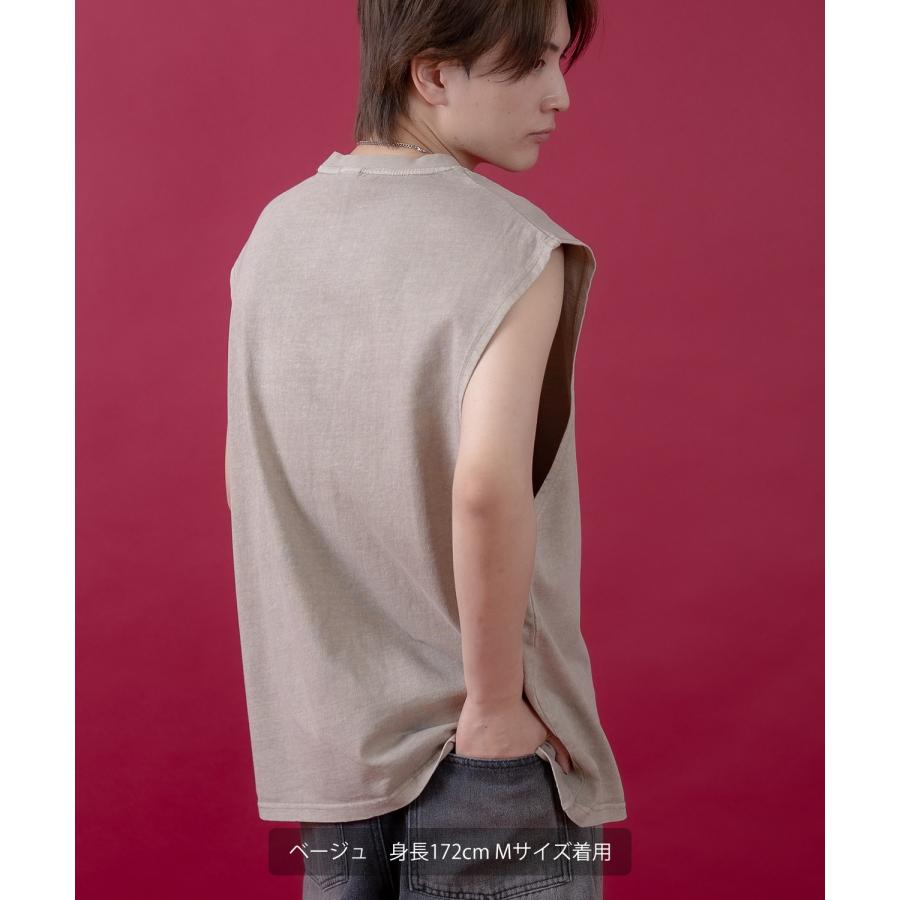 Tシャツ メンズ SIDEWAY STANCE サイドウェイスタンス ピグメント加工 ヴィンテージ加工 メタルバンド ノースリーブ カットソー スケーター ストリート 韓国 | improves | 12