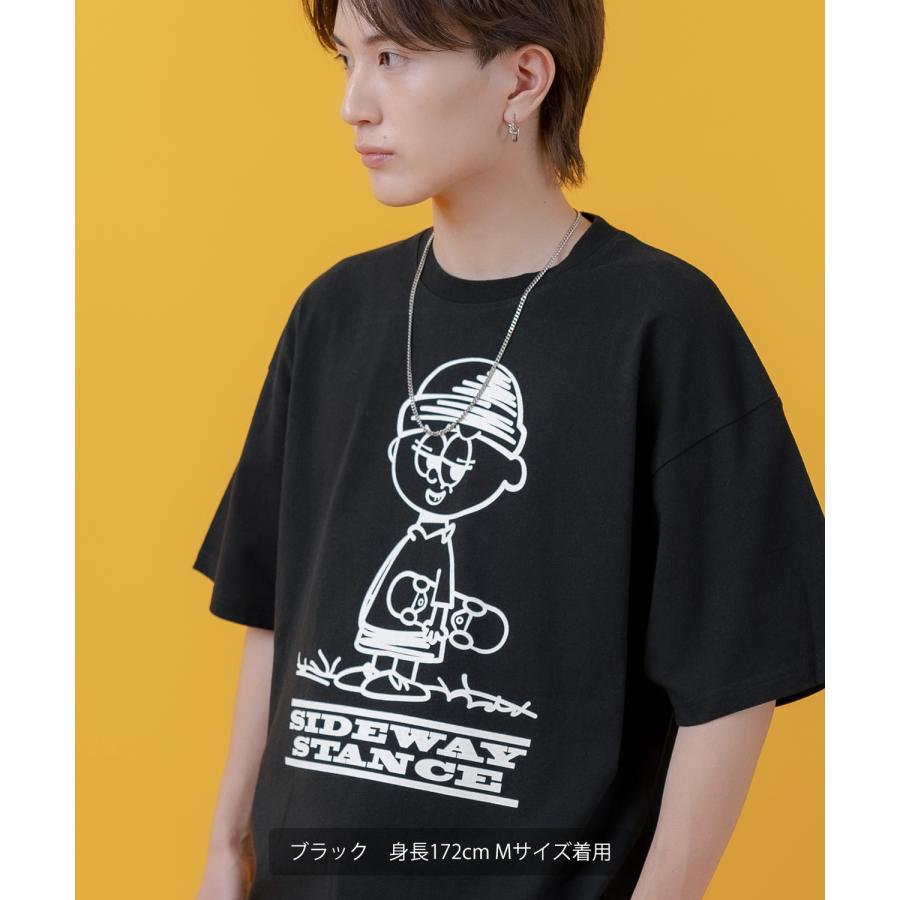 半袖Tシャツ メンズ SIDEWAY STANCE サイドウェイスタンス オリジナルプリント イラストボーイ カットソー アメカジ スケーター ストリート | improves | 10