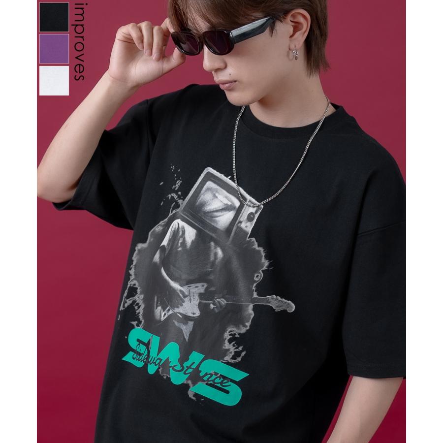 半袖Tシャツ メンズ レディース オリジナルプリント グラフィック カットソー 大きめ アメカジ カジュアル スケーター ストリート 古着MIX 韓国ファッション | improves