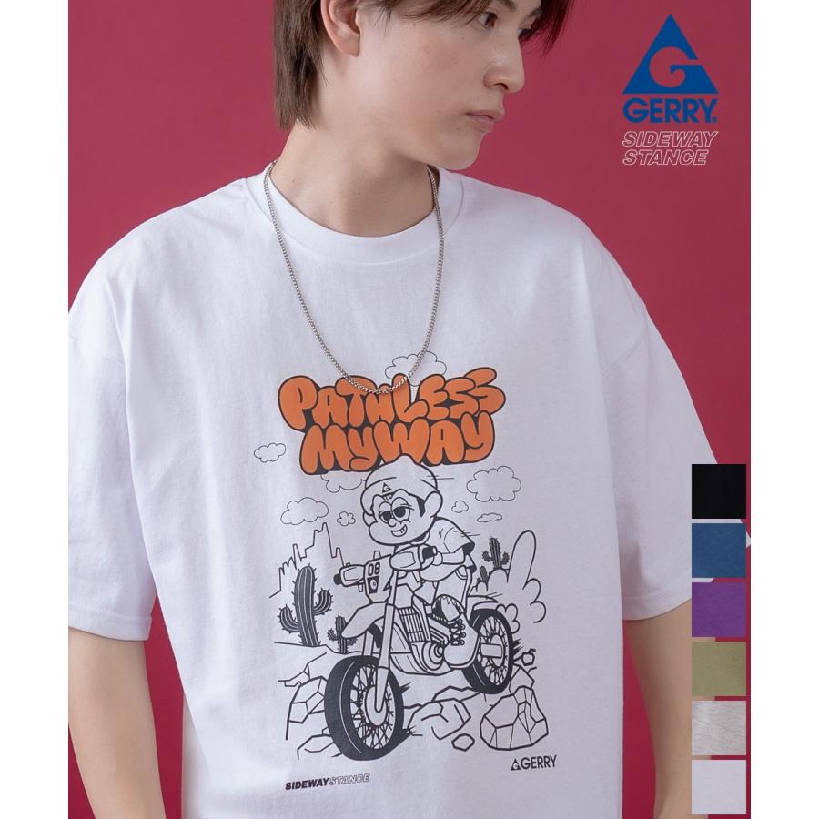 半袖Tシャツ メンズ レディース ジェリー GERRY コラボ プリント カットソー フロントプリント ワンポイントプリント アウトドア ストリート アメカジ 古着MIX | improves