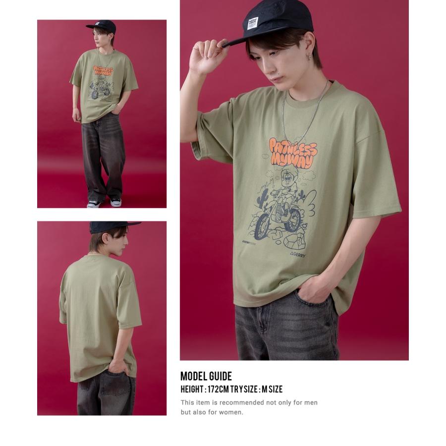 半袖Tシャツ メンズ レディース ジェリー GERRY コラボ プリント カットソー フロントプリント ワンポイントプリント アウトドア ストリート アメカジ 古着MIX | improves | 17