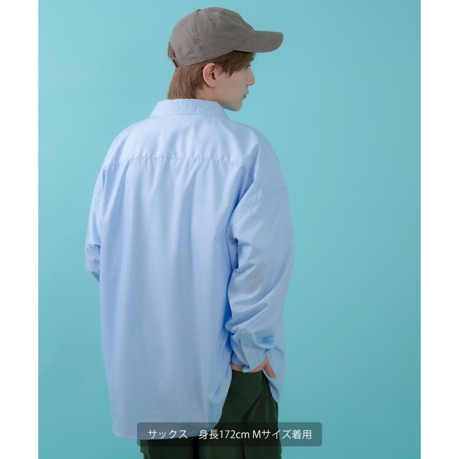 長袖シャツ メンズ レディース ワンポイント イージーケア ビッグサイズ オーバーサイズ 冷感 カジュアル スケーター ストリート 韓国ファッション | improves | 15
