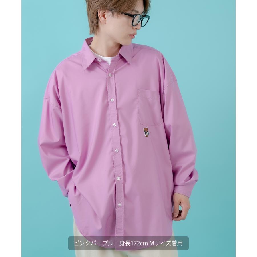 長袖シャツ メンズ レディース ワンポイント イージーケア ビッグサイズ オーバーサイズ 冷感 カジュアル スケーター ストリート 韓国ファッション | improves | 17