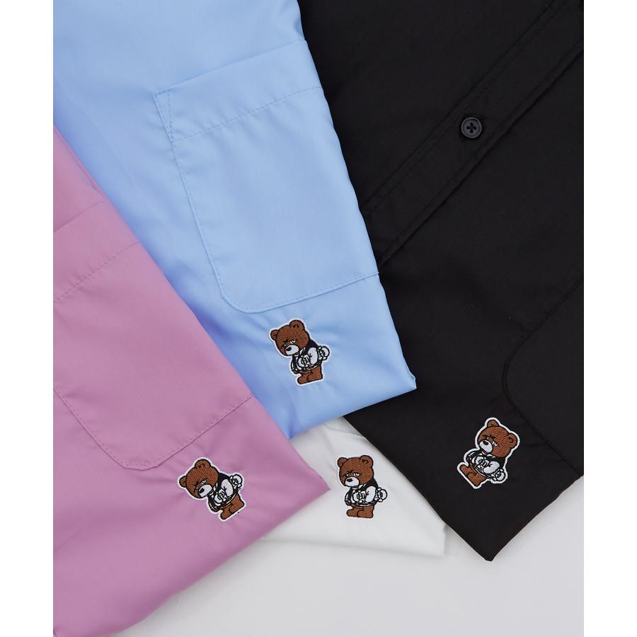 長袖シャツ メンズ レディース ワンポイント イージーケア ビッグサイズ オーバーサイズ 冷感 カジュアル スケーター ストリート 韓国ファッション | improves | 21