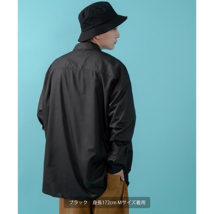 長袖シャツ メンズ レディース ワンポイント イージーケア ビッグサイズ オーバーサイズ 冷感 カジュアル スケーター ストリート 韓国ファッション | improves | 07