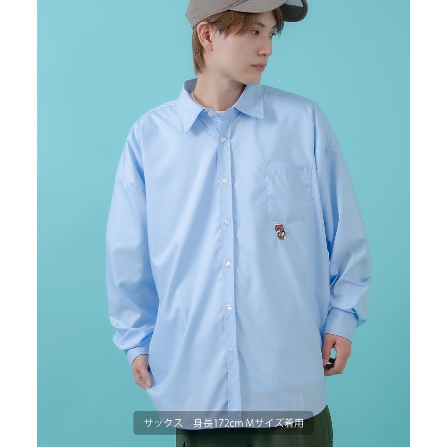 長袖シャツ メンズ レディース ワンポイント イージーケア ビッグサイズ オーバーサイズ 冷感 カジュアル スケーター ストリート 韓国ファッション | improves | 13