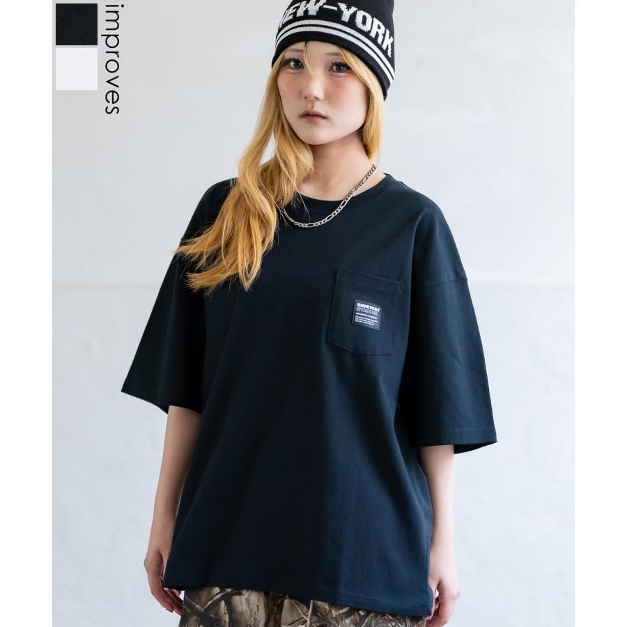 半袖Tシャツ メンズ SIDEWAY STANCE サイドウェイスタンス ピスネーム ワンポイント刺しゅう ポケット ロンT カットソー ストリート アメカジ 古着 | improves