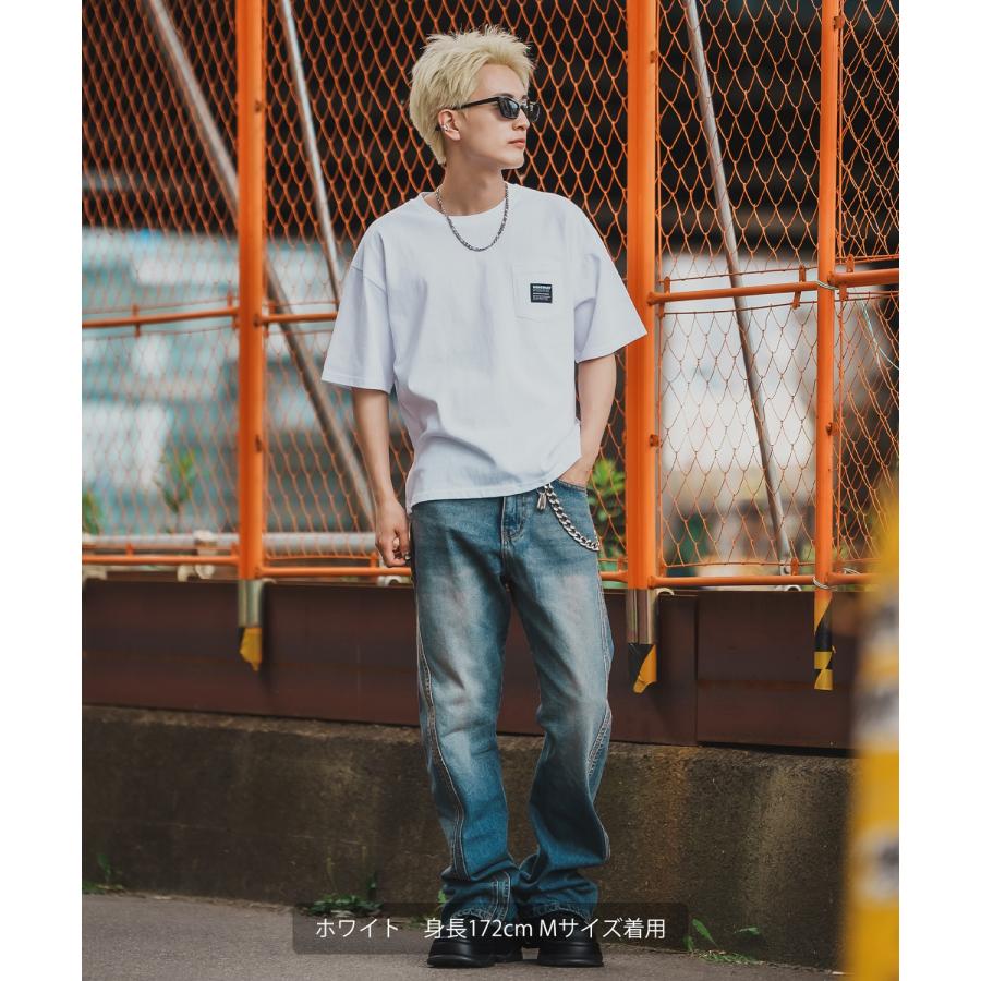 半袖Tシャツ メンズ SIDEWAY STANCE サイドウェイスタンス ピスネーム ワンポイント刺しゅう ポケット ロンT カットソー ストリート アメカジ 古着 | improves | 15