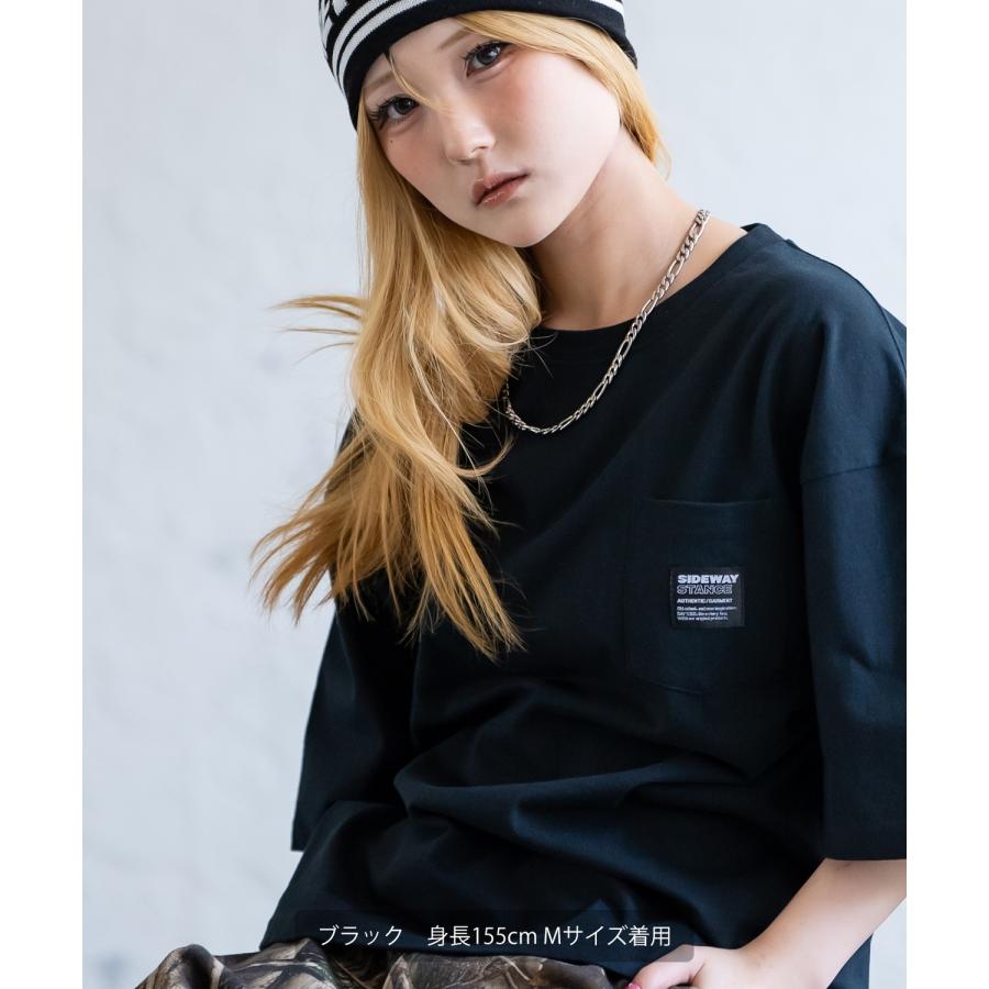 半袖Tシャツ メンズ SIDEWAY STANCE サイドウェイスタンス ピスネーム ワンポイント刺しゅう ポケット ロンT カットソー ストリート アメカジ 古着 | improves | 03