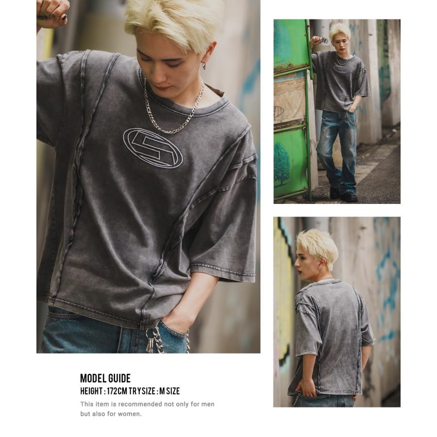 Tシャツ メンズ レディース SIDEWAY STANCE サイドウェイスタンス 半袖 カットソー グランジ ロゴ 刺しゅう アメカジ カジュアル スケーター ストリート 古着 | improves | 05