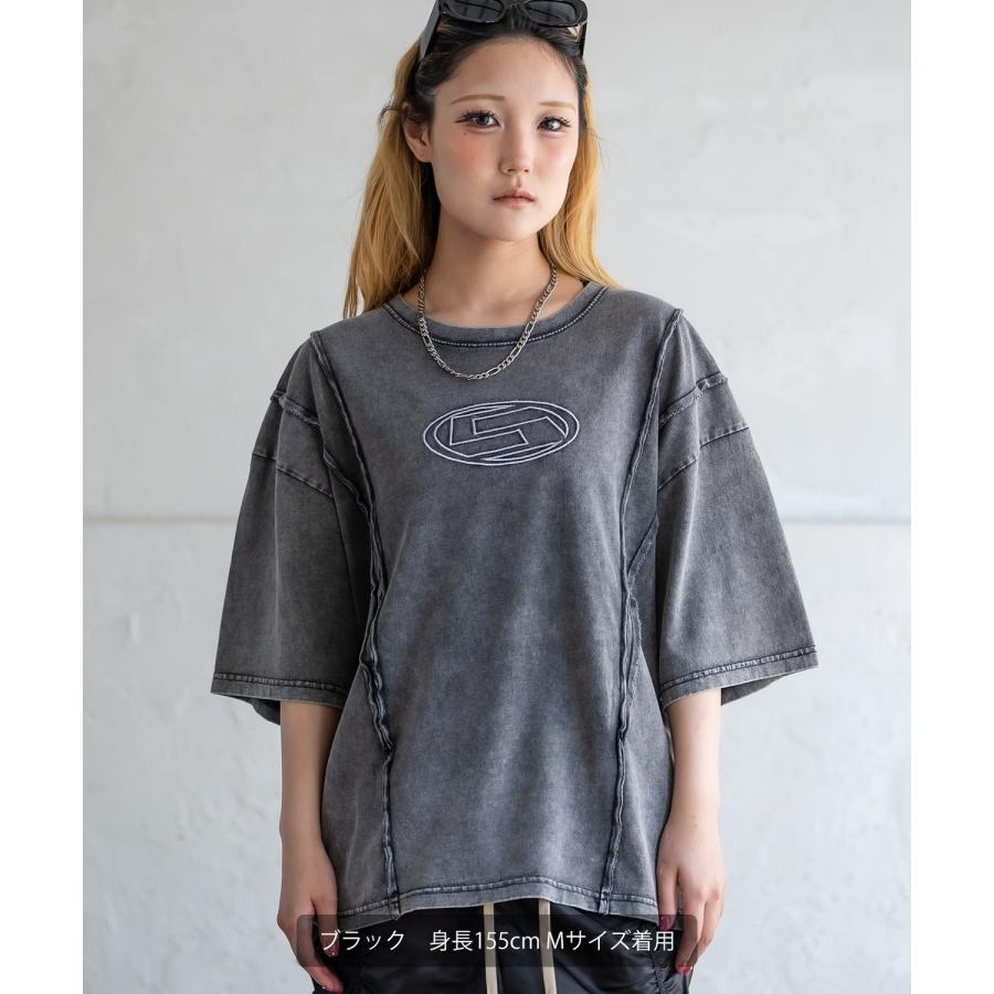 Tシャツ メンズ レディース SIDEWAY STANCE サイドウェイスタンス 半袖 カットソー グランジ ロゴ 刺しゅう アメカジ カジュアル スケーター ストリート 古着 | improves | 06