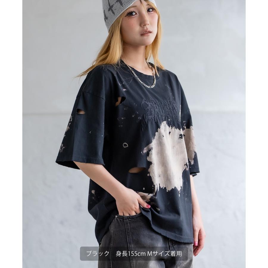 Tシャツ メンズ SIDEWAY STANCE サイドウェイスタンス 半袖 カットソー スプレー ロゴ 刺しゅう グランジ アメカジ カジュアル スケーター ストリート 古着 | improves | 03