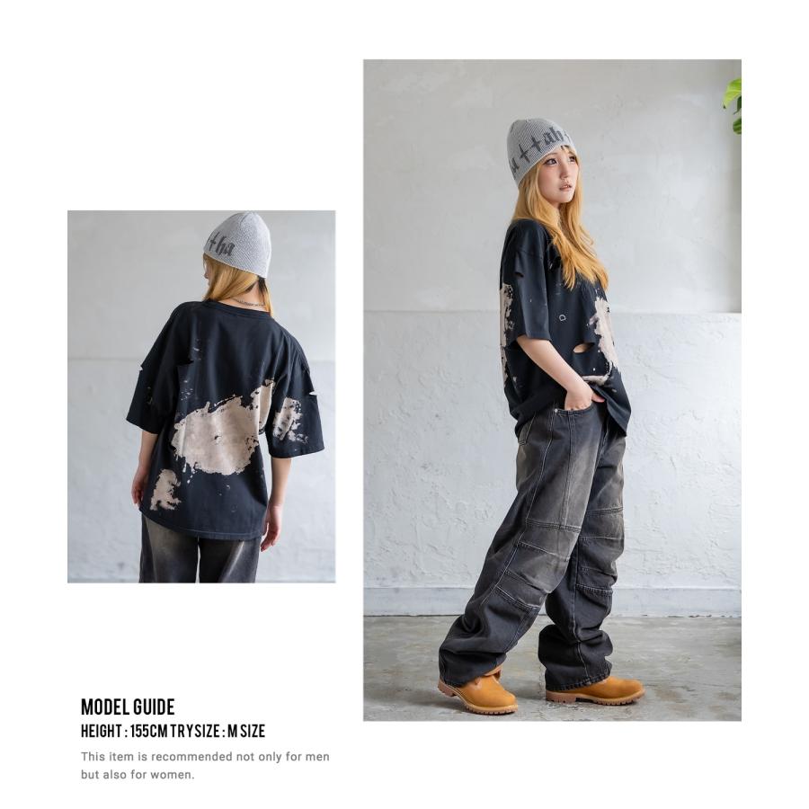 Tシャツ メンズ SIDEWAY STANCE サイドウェイスタンス 半袖 カットソー スプレー ロゴ 刺しゅう グランジ アメカジ カジュアル スケーター ストリート 古着 | improves | 05