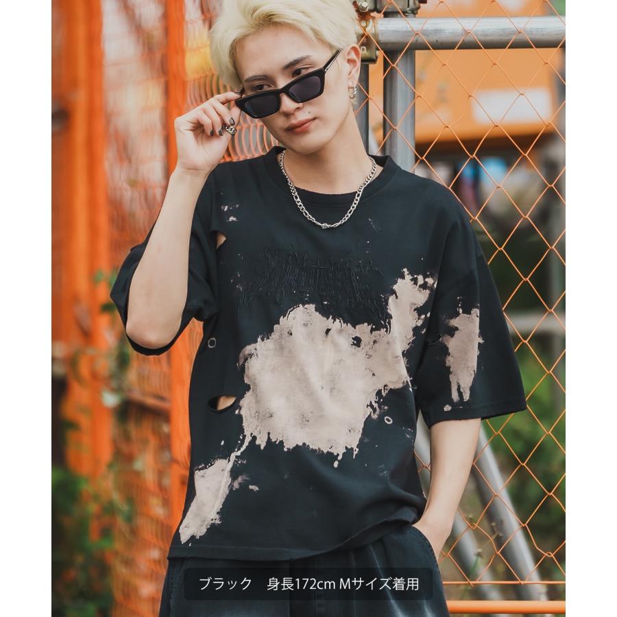 Tシャツ メンズ SIDEWAY STANCE サイドウェイスタンス 半袖 カットソー スプレー ロゴ 刺しゅう グランジ アメカジ カジュアル スケーター ストリート 古着 | improves | 06