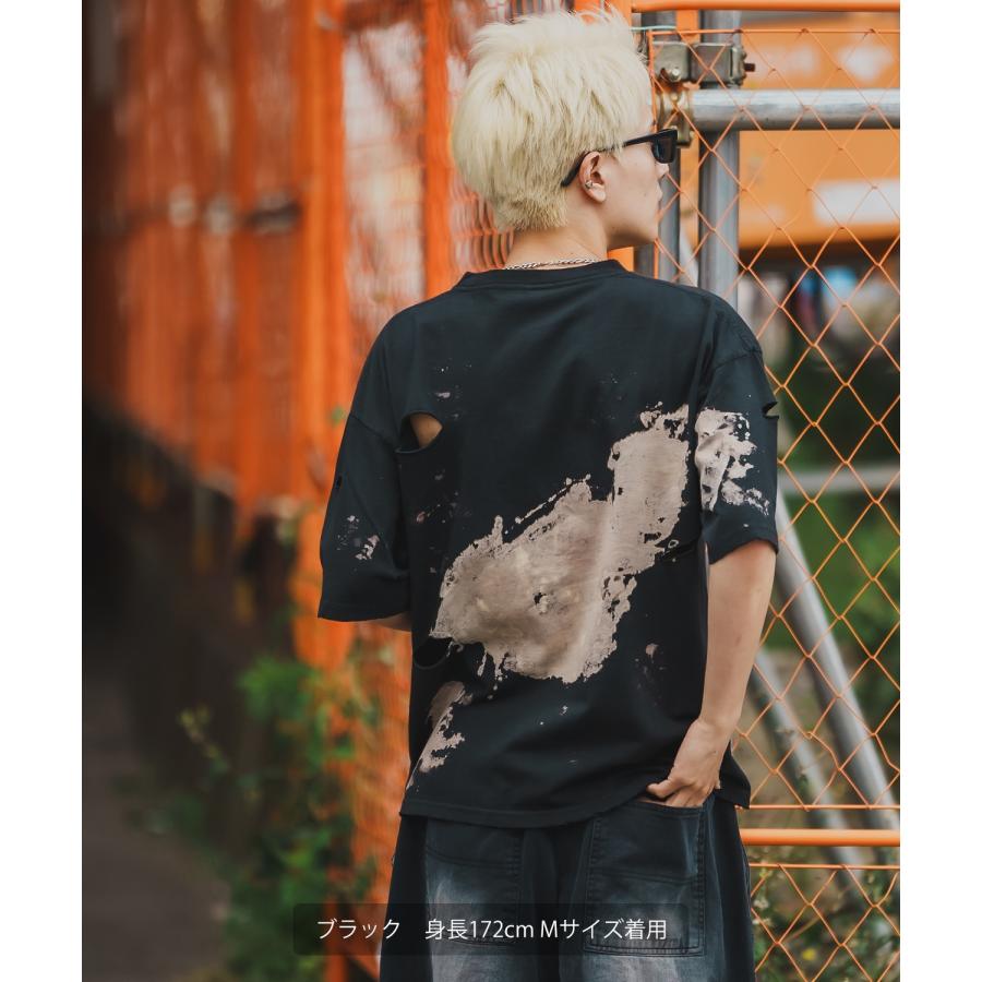 Tシャツ メンズ SIDEWAY STANCE サイドウェイスタンス 半袖 カットソー スプレー ロゴ 刺しゅう グランジ アメカジ カジュアル スケーター ストリート 古着 | improves | 08