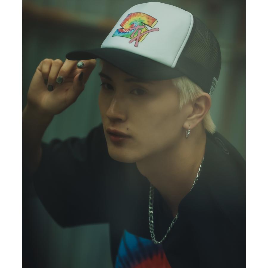 メッシュキャップ メンズ 帽子 タイダイ柄 ベースボール キャップ トラッカーキャップ 刺しゅう プリント スケーター ストリート アメカジ カジュアル 韓国 | improves | 04