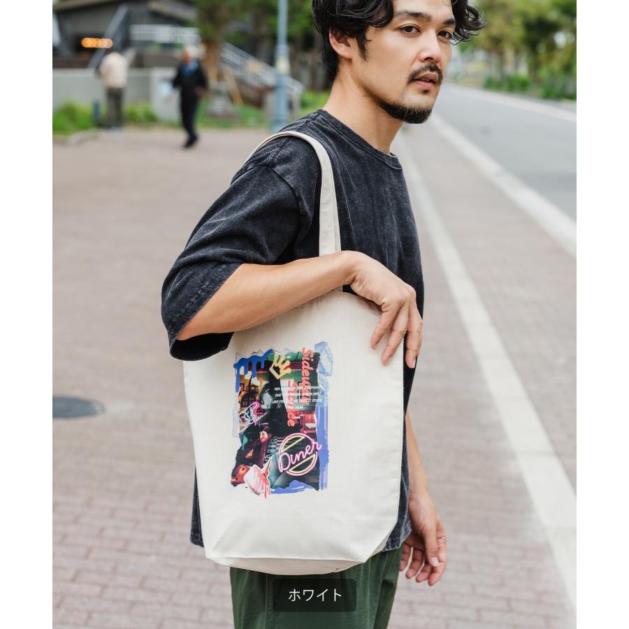 トートバッグ メンズ バック 通勤 通学 サブバック アート グラフィック 小物 プリント 刺しゅう スケーター ストリート アメカジ カジュアル 韓国 ストリート | improves | 02