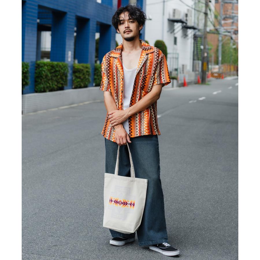トートバッグ メンズ バック 通勤 通学 サブバック ネイティブ 柄 小物 プリント 刺しゅう スケーター ストリート アメカジ カジュアル 韓国 ストリート | improves | 05