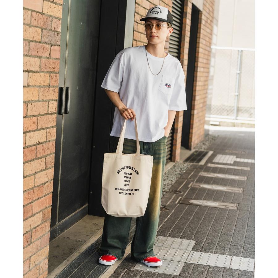 トートバッグ メンズ バック 通勤 通学 サブバック カレッジロゴ 小物 プリント 刺しゅう スケーター ストリート アメカジ カジュアル 韓国 ストリート | improves | 03