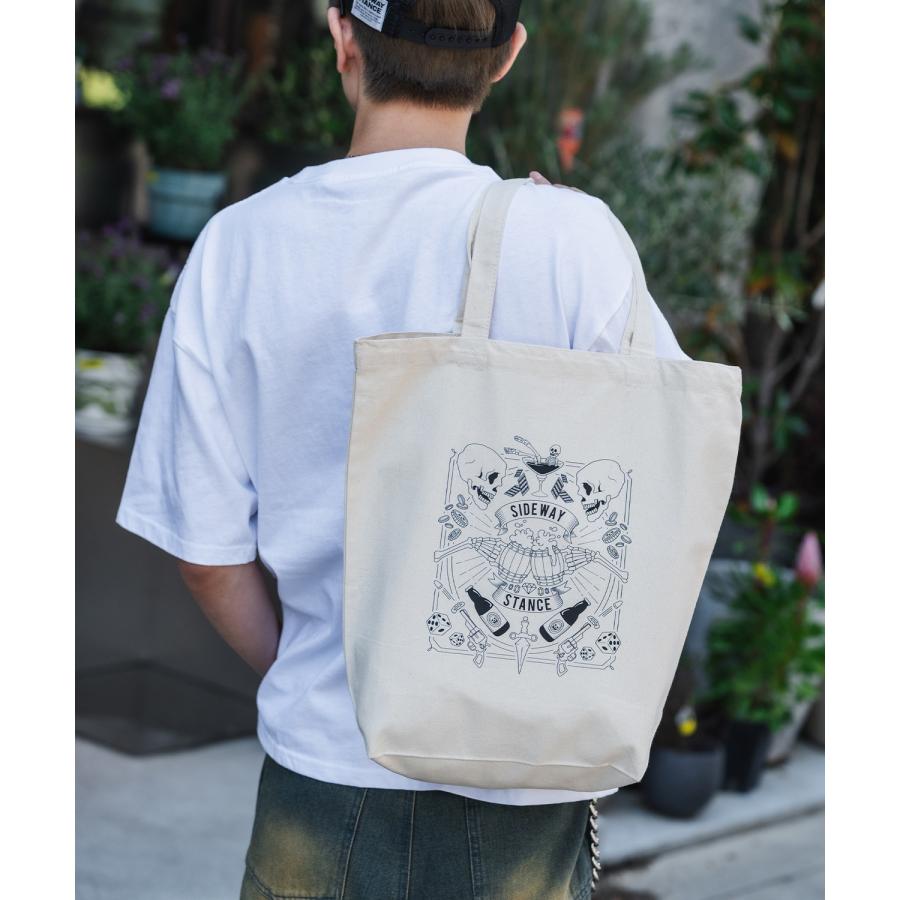 トートバッグ メンズ バック 通勤 通学 サブバック スカル 小物 プリント 刺しゅう スケーター ストリート アメカジ カジュアル 韓国 ストリート | improves | 04