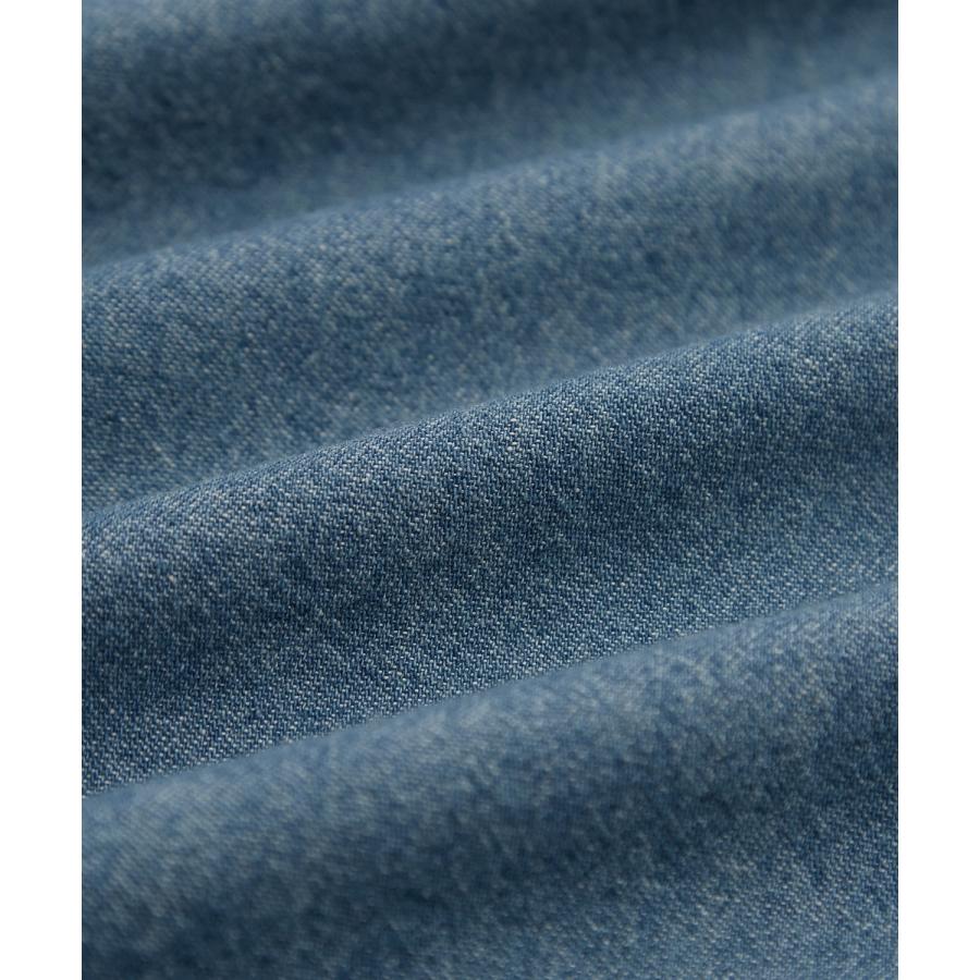 シャツ メンズ 長袖 デニムシャツ 6oz 軽オンス ボタンダウン ビッグシルエット ストリート アメカジ 無地 カジュアル 古着MIX オーバーサイズ | improves | 22