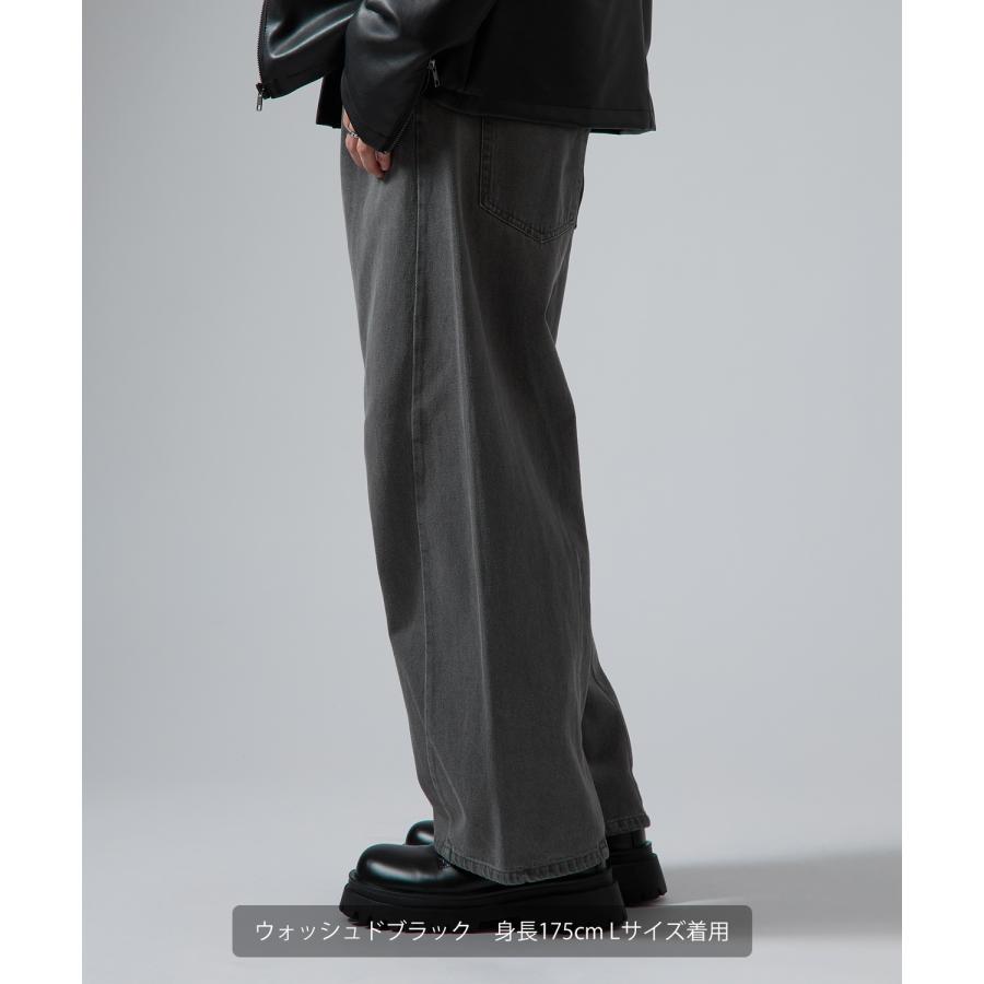 ジーンズ メンズ デニムパンツ ワイドパンツ バルーンパンツ バレルレッグ ストリート系 Y2K 古着MIX バギーパンツ 9.5オンス ビッグシルエット 韓国 | improves | 17