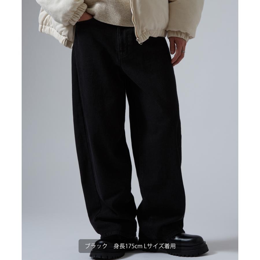 ジーンズ メンズ デニムパンツ ワイドパンツ バルーンパンツ バレルレッグ ストリート系 Y2K 古着MIX バギーパンツ 9.5オンス ビッグシルエット 韓国 | improves | 21