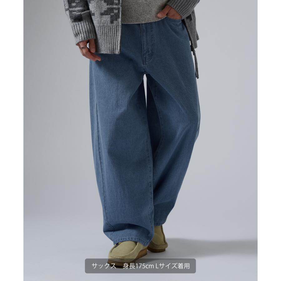 ジーンズ メンズ デニムパンツ ワイドパンツ バルーンパンツ バレルレッグ ストリート系 Y2K 古着MIX バギーパンツ 9.5オンス ビッグシルエット 韓国 | improves | 13