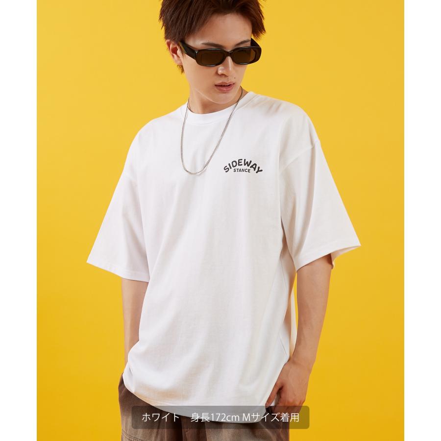Tシャツ メンズ SIDEWAY STANCE サイドウェイスタンス 半袖 カットソー ガチャ プリント アメカジ カジュアル Y2K ストリート 古着MIX 韓国 ブラック ホワイト | improves | 13