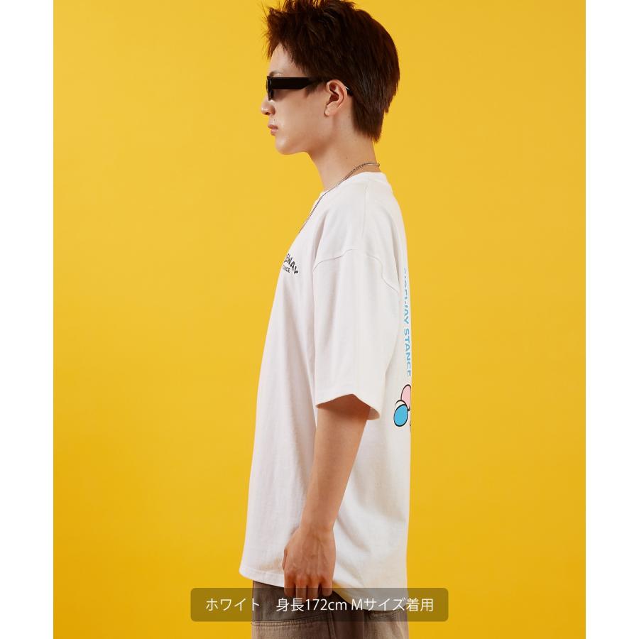 Tシャツ メンズ SIDEWAY STANCE サイドウェイスタンス 半袖 カットソー ガチャ プリント アメカジ カジュアル Y2K ストリート 古着MIX 韓国 ブラック ホワイト | improves | 15