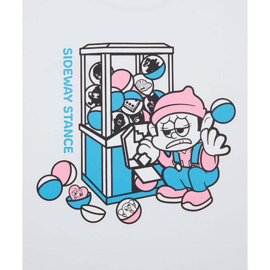 Tシャツ メンズ SIDEWAY STANCE サイドウェイスタンス 半袖 カットソー ガチャ プリント アメカジ カジュアル Y2K ストリート 古着MIX 韓国 ブラック ホワイト | improves | 19