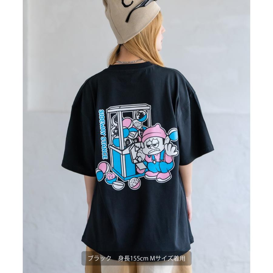 Tシャツ メンズ SIDEWAY STANCE サイドウェイスタンス 半袖 カットソー ガチャ プリント アメカジ カジュアル Y2K ストリート 古着MIX 韓国 ブラック ホワイト | improves | 05