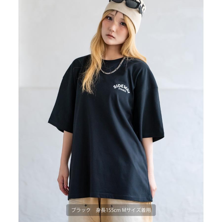 Tシャツ メンズ SIDEWAY STANCE サイドウェイスタンス 半袖 カットソー ガチャ プリント アメカジ カジュアル Y2K ストリート 古着MIX 韓国 ブラック ホワイト | improves | 06