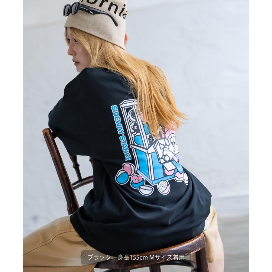 Tシャツ メンズ SIDEWAY STANCE サイドウェイスタンス 半袖 カットソー ガチャ プリント アメカジ カジュアル Y2K ストリート 古着MIX 韓国 ブラック ホワイト | improves | 07