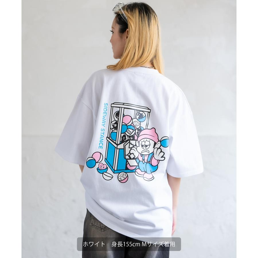 Tシャツ メンズ SIDEWAY STANCE サイドウェイスタンス 半袖 カットソー ガチャ プリント アメカジ カジュアル Y2K ストリート 古着MIX 韓国 ブラック ホワイト | improves | 10