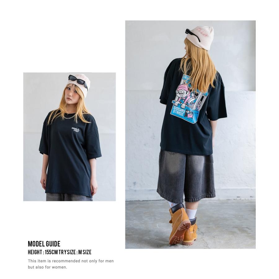 Tシャツ メンズ SIDEWAY STANCE サイドウェイスタンス 半袖 カットソー クレーン プリント アメカジ カジュアル Y2K ストリート 古着MIX 韓国 ブラック ホワイト | improves | 17
