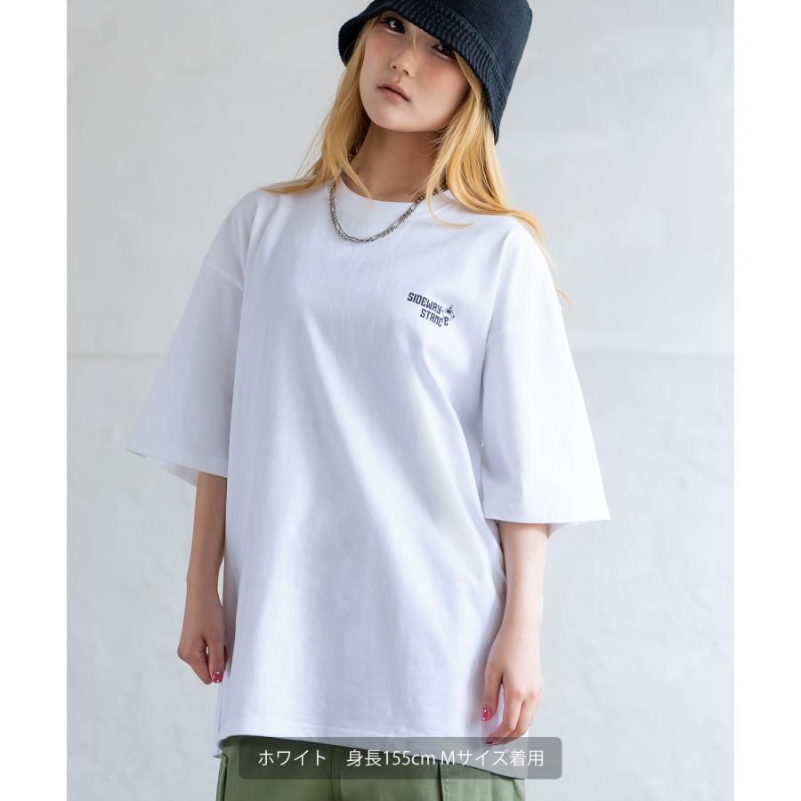 Tシャツ メンズ SIDEWAY STANCE サイドウェイスタンス 半袖 カットソー クレーン プリント アメカジ カジュアル Y2K ストリート 古着MIX 韓国 ブラック ホワイト | improves | 04