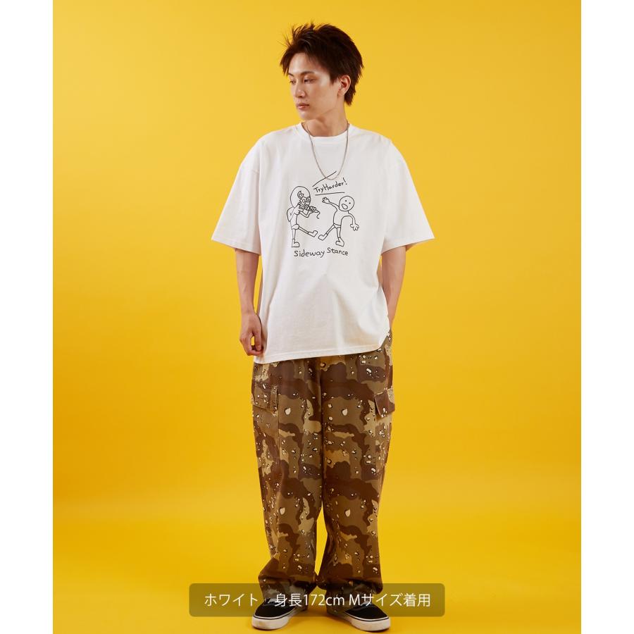 Tシャツ メンズ SIDEWAY STANCE サイドウェイスタンス 半袖 カットソー レスラー プリント アメカジ カジュアル Y2K ストリート 古着MIX 韓国 ブラック ホワイト | improves | 09