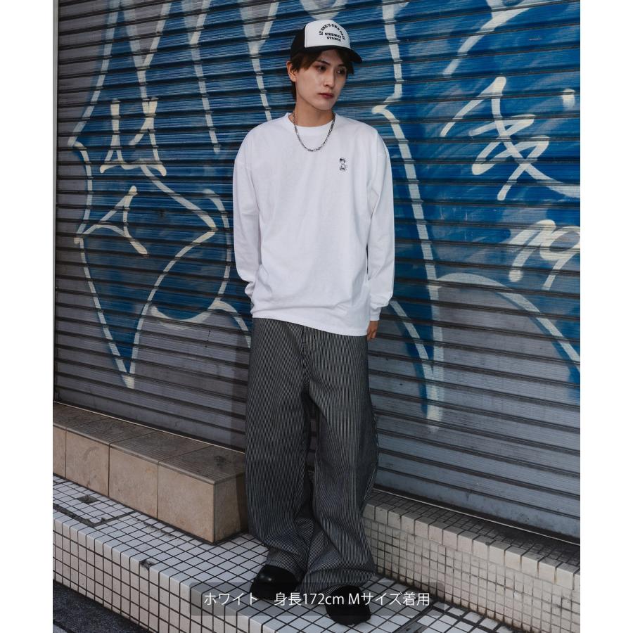 長袖Tシャツ メンズ SIDEWAY STANCE サイドウェイスタンス ワンポイント刺しゅう スケーターボーイ カットソー 大きめ アメカジ カジュアル  ストリート | improves | 13